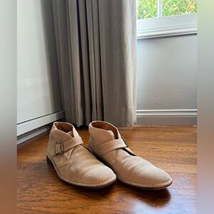 John Varvatos Tan Suede Boots